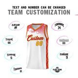 Custom White Personalized Cloud Pattern Sports Sets Uniform Basketball Jersey