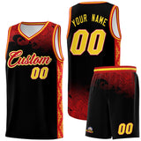 Custom Black Personalized Cloud Pattern Sports Sets Uniform Basketball Jersey