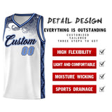 Custom White Personalized Cloud Pattern Sports Sets Uniform Basketball Jersey
