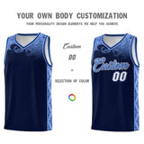 Custom Navy Personalized Cloud Pattern Sports Sets Uniform Basketball Jersey