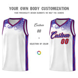Custom White Personalized Cloud Pattern Sports Sets Uniform Basketball Jersey