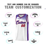Custom White Personalized Cloud Pattern Sports Sets Uniform Basketball Jersey