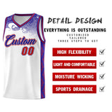 Custom White Personalized Cloud Pattern Sports Sets Uniform Basketball Jersey