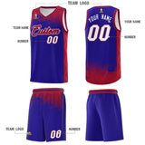 Custom Royal Personalized Cloud Pattern Sports Sets Uniform Basketball Jersey