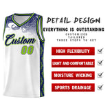 Custom White Personalized Cloud Pattern Sports Sets Uniform Basketball Jersey