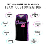 Custom Black Personalized Cloud Pattern Sports Sets Uniform Basketball Jersey