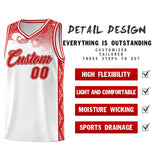 Custom White Personalized Cloud Pattern Sports Sets Uniform Basketball Jersey