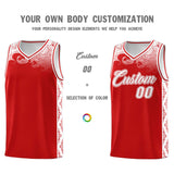 Custom Red Personalized Cloud Pattern Sports Sets Uniform Basketball Jersey