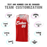 Custom Red Personalized Cloud Pattern Sports Sets Uniform Basketball Jersey