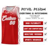 Custom Red Personalized Cloud Pattern Sports Sets Uniform Basketball Jersey