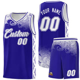 Custom Royal Personalized Cloud Pattern Sports Sets Uniform Basketball Jersey
