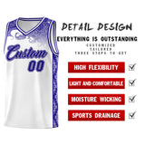 Custom White Personalized Cloud Pattern Sports Sets Uniform Basketball Jersey