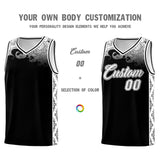 Custom Black Personalized Cloud Pattern Sports Sets Uniform Basketball Jersey