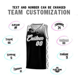 Custom Black Personalized Cloud Pattern Sports Sets Uniform Basketball Jersey
