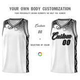 Custom White Personalized Cloud Pattern Sports Sets Uniform Basketball Jersey