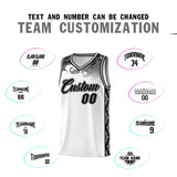 Custom White Personalized Cloud Pattern Sports Sets Uniform Basketball Jersey