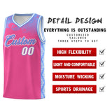 Custom Pink Personalized Cloud Pattern Sports Sets Uniform Basketball Jersey