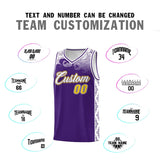 Custom Purple Personalized Cloud Pattern Sports Sets Uniform Basketball Jersey