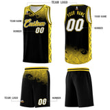 Custom Black Personalized Cloud Pattern Sports Sets Uniform Basketball Jersey