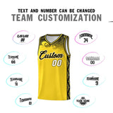 Custom Gold Personalized Cloud Pattern Sports Sets Uniform Basketball Jersey