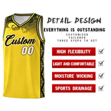 Custom Gold Personalized Cloud Pattern Sports Sets Uniform Basketball Jersey