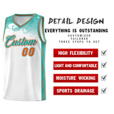 Custom White Personalized Cloud Pattern Sports Sets Uniform Basketball Jersey