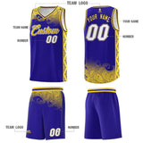 Custom Royal Personalized Cloud Pattern Sports Sets Uniform Basketball Jersey