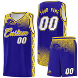 Custom Royal Personalized Cloud Pattern Sports Sets Uniform Basketball Jersey
