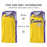 Custom Gold Personalized Cloud Pattern Sports Sets Uniform Basketball Jersey