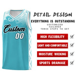 Custom Sky Blue Personalized Cloud Pattern Sports Sets Uniform Basketball Jersey