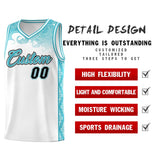 Custom White Personalized Cloud Pattern Sports Sets Uniform Basketball Jersey