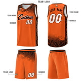 Custom Orange Personalized Cloud Pattern Sports Sets Uniform Basketball Jersey