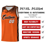 Custom Orange Personalized Cloud Pattern Sports Sets Uniform Basketball Jersey