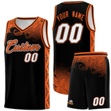 Custom Black Personalized Cloud Pattern Sports Sets Uniform Basketball Jersey