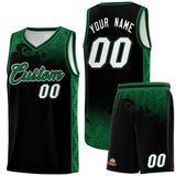 Custom Black Personalized Cloud Pattern Sports Sets Uniform Basketball Jersey