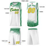 Custom White Personalized Cloud Pattern Sports Sets Uniform Basketball Jersey