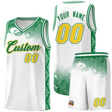 Custom White Personalized Cloud Pattern Sports Sets Uniform Basketball Jersey