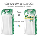 Custom White Personalized Cloud Pattern Sports Sets Uniform Basketball Jersey