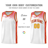 Custom White Personalized Cloud Pattern Sports Sets Uniform Basketball Jersey