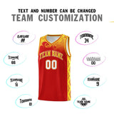 Custom Red Personalized Cloud Pattern Sports Sets Uniform Basketball Jersey
