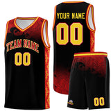 Custom Black Personalized Cloud Pattern Sports Sets Uniform Basketball Jersey
