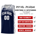 Custom Navy Personalized Cloud Pattern Sports Sets Uniform Basketball Jersey