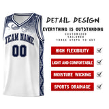 Custom White Personalized Cloud Pattern Sports Sets Uniform Basketball Jersey