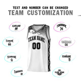 Custom White Personalized Cloud Pattern Sports Sets Uniform Basketball Jersey