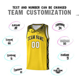 Custom Gold Personalized Cloud Pattern Sports Sets Uniform Basketball Jersey
