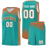 Custom Aqua Personalized Cloud Pattern Sports Sets Uniform Basketball Jersey