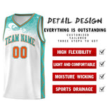 Custom White Personalized Cloud Pattern Sports Sets Uniform Basketball Jersey