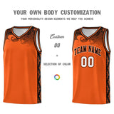 Custom Orange Personalized Cloud Pattern Sports Sets Uniform Basketball Jersey