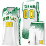 Custom White Personalized Cloud Pattern Sports Sets Uniform Basketball Jersey