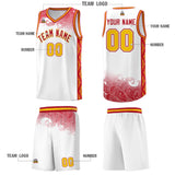 Custom White Personalized Cloud Pattern Sports Sets Uniform Basketball Jersey